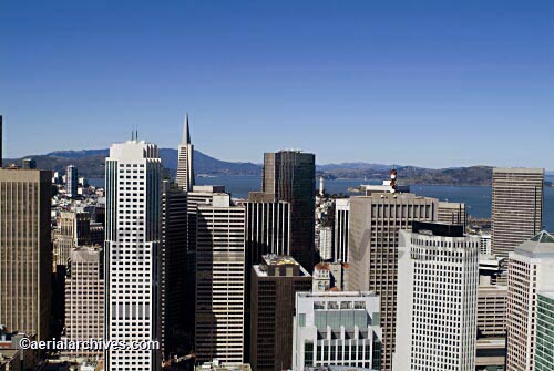 © aerialarchives.com San Francisco, CA aerial photograph, financial district, Transamerica pyramid, 101 California, AHLB2060.jpg