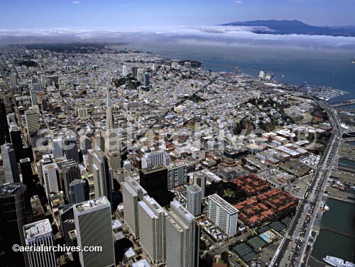 © aerialarchives.com Embarcadero Center, Columbus Ave, San Francisco, CA aerial photograph, 
AHLB2075.jpg