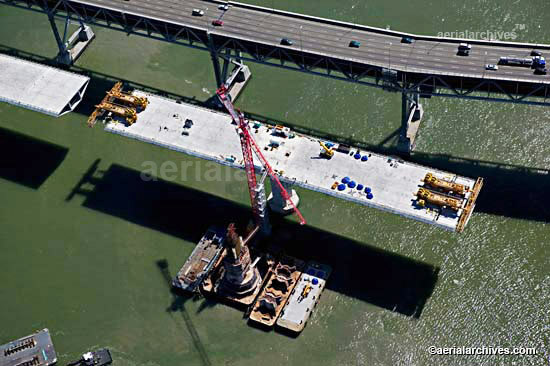 © aerialarchives.com, east span of the Bay Bridge,  stock aerial photograph, aerial 
photography, bridge construction, AHLB2089 APMJ72