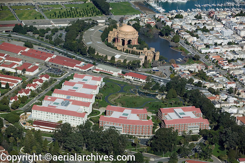 © aerialarchives.com, Letterman Digital Arts Center, Lucas Film, Presidio,   San Francisco architecture,  stock aerial photograph, aerial
photography, ADM1YD, AHLB2188