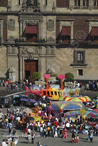 © aerialarchives.com colorful celebration in the Zocalo of Mexico City in front of the Palacio Nacional, aerial photograph,
AHLB2298.jpg, APMJA3