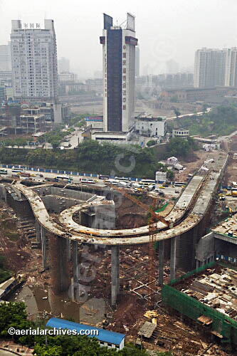 © aerialarchives.com, Construction, Chongquing, China,  stock aerial photograph, aerial 
photography, AHLB2344.jpg