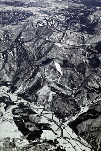 © aerialarchives.com, Japan, Ou Mountain Range in Winter, stock aerial photograph, aerial 
photography, AHLB2456.jpg