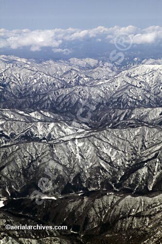 © aerialarchives.com, Japan,  Ouu Mountain Range, winter stock aerial photograph, aerial 
photography, AHLB2464.jpg