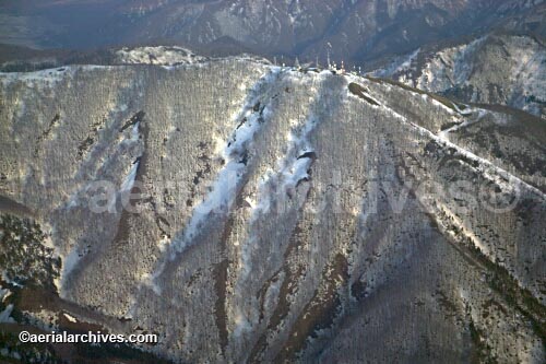 © aerialarchives.com, Radio Antennas in the Ouu Mountain Range in Japan stock aerial photograph, aerial 
photography, AHLB2475.jpg