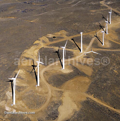 © aerialarchives.com, Wind turbines, Tehachapi Wind Farm, Tehachapi, CA,, Renewable Energy,  stock aerial photograph, aerial 
photography, AHLB2609.jpg