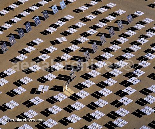 © aerialarchives.com, Overview of the Solar Two project, solor energy generation, mirrored heliostats, Daggett, CA, Renewable Energy,  stock aerial photograph, aerial 
photography, AHLB2614.jpg