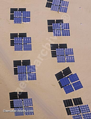 © aerialarchives.com, Renewable Energy, Solar Two project, solor energy generation, mirrored heliostats, Daggett, CA, stock aerial photograph, aerial 
photography, AHLB2623.jpg