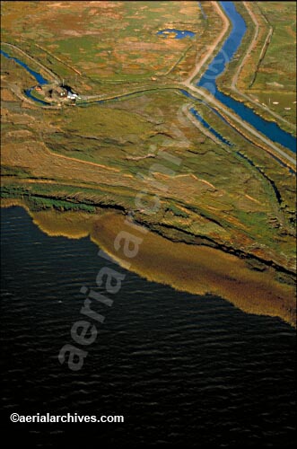 © aerialarchives.com, Simmons Island at Grizzly Bay,  Sacramento San Joaquin river delta,  stock aerial photograph, aerial 
photography, AHLB2747.jpg