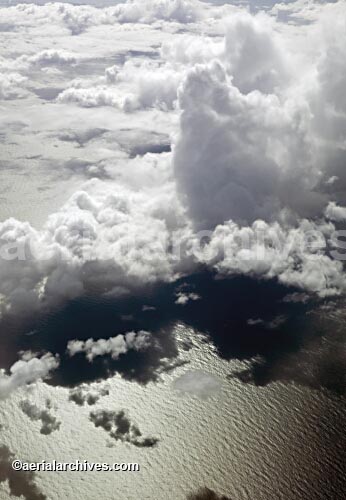 © aerialarchives.com,   Towering Cumulus Clouds Above the Pacific Ocean,  stock aerial photograph, aerial 
photography, AHLB2835.jpg