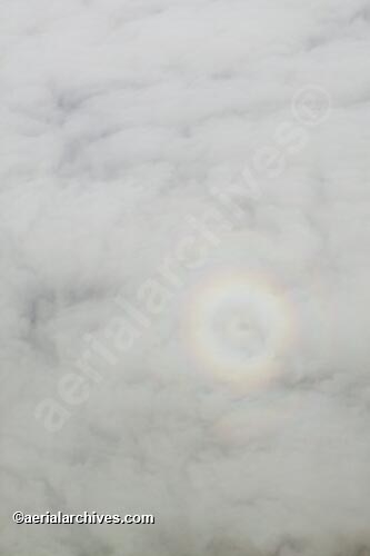 © aerialarchives.com,   Glory Ring Halo Rainbow in the Clouds,  stock aerial photograph, aerial 
photography, AHLB2841.jpg