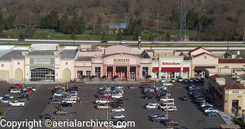 © aerialarchives.com, Stockton, CA shopping mall,Borders books, Dress Barn, Bed Bath and Beyond, stock aerial photograph, aerial
photography, AHLB2858 APMJ9E