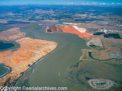 © aerialarchives.com,   aerial photograph of Napa River and adjacent salt ponds, AHLB2956.jpg