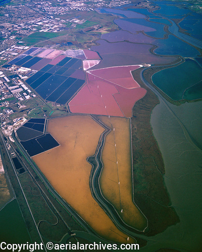 © aerialarchives.com,Aerial Overview of San Francisco Salt Ponds AHLB2965