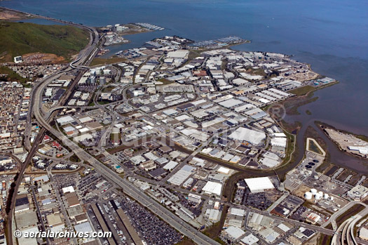 © aerialarchives.com aerial photograph Oyster Point, South San Francisco, AMHYTG, AHLB3005