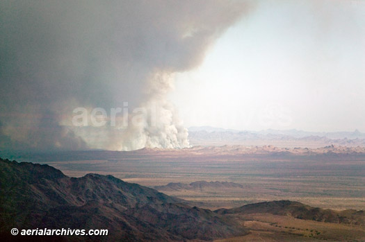© aerialarchives.com,   Fire in Blythe, CA ,  stock aerial photograph, aerial 
photography, AHLB3219.jpg