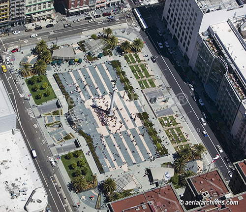 © aerialarchives.com, Union Square,   San Francisco architecture,  stock aerial photograph, aerial
photography, APMJ94, AHLB3241