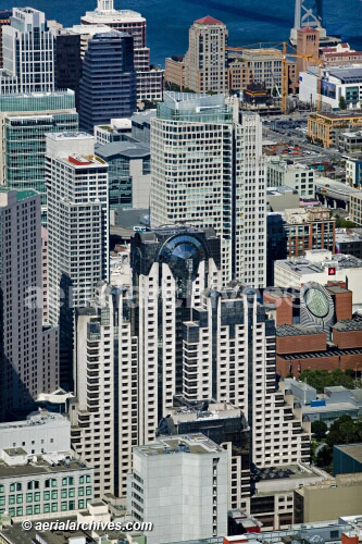 © aerialarchives.com,   San Francisco Marriott,  stock aerial photograph, aerial
photography, AHLB3337.jpg