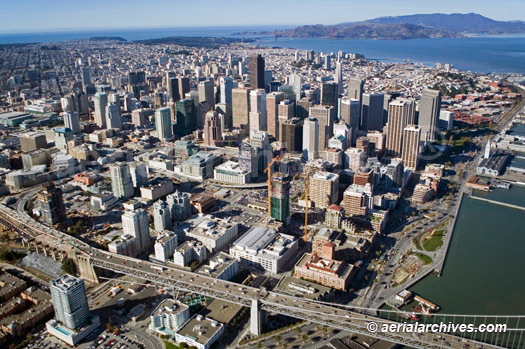 © aerialarchives.com, South of Market Street, San Francisco, CA,  stock aerial photograph, aerial
photography, AHLB3526.jpg