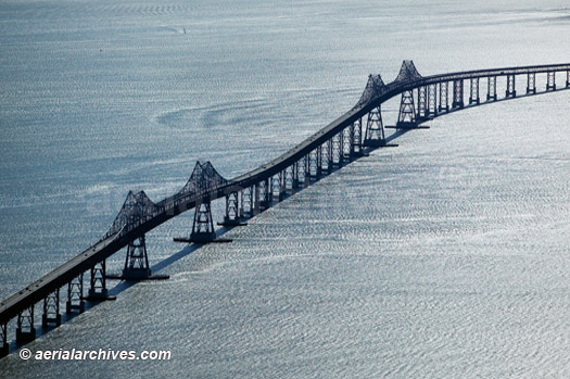 © aerialarchives.com aerial photograph Richmond San Rafael bridge, San Francisco Bay AHLB3532 AEE88R