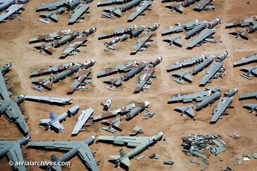 aerial photo davis monthan aircraft boneyard