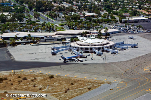 © aerialarchives.com, terminal area Palm Springs Airport
(PSP),  stock aerial photograph, aerial
photography, AHLB3545