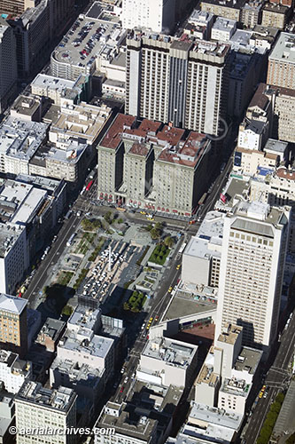 © aerialarchives.com, Union Square, the Westin St. Francis,   San Francisco Architecture,  stock aerial photograph, aerial
photography, AHLB3648, AHFHDH