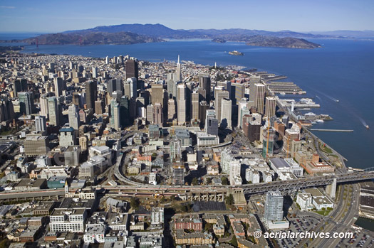 © aerialarchives.com, South of Market Street, San Francisco, CA,  stock aerial photograph, aerial
photography, AHLB3831.jpg