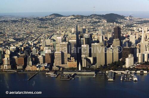 © aerialarchives.com,  Ferry Building, San Francisco architecture,  stock aerial photograph, aerial
photography, AHLB4100.jpg