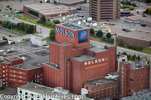 © aerialarchives.com aerial photograph Molson brewery, Montreal, Quebec, Canada 