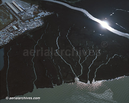 © aerialarchives.com aerial photograph  of petroleum sheen