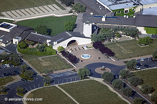 aerial photograph of reservoir at Sonoma County Vineyard north of Petaluma, aerial photograph, Mondavi Winery, Oakville, CA AHLB4615, B120AH, © aerialarchives.com