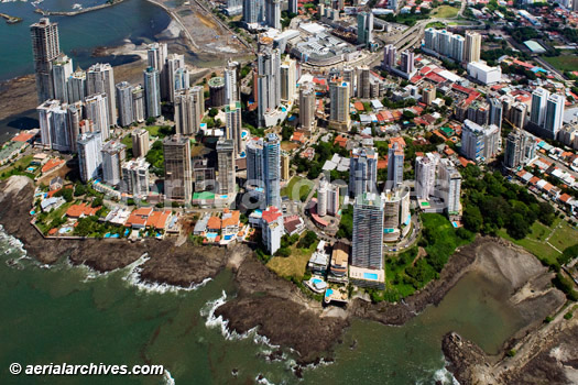 © aerialarchives.com aerial photograph of residential towers Punta Patilla, Panama City, Panama
AHLB5156, B3MGR2