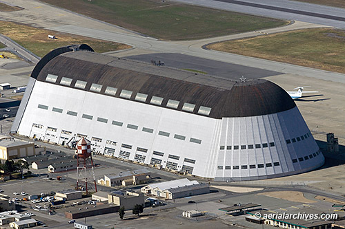 aerial photograph Hangar One Moffett Field