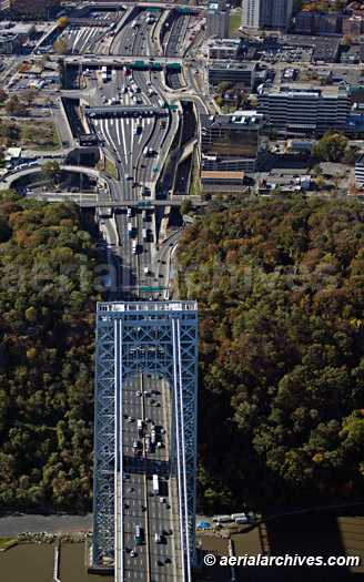 © aerialarchives.com aerial photograph GW Bridge Toll booth New Jersey side
AHLB5617