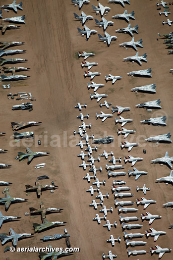 © aerialarchives.com aircraft boneyard, Davis Monthan Air Force Base, Tucson, Arizona, AZ aerial photograph, AHLB7007