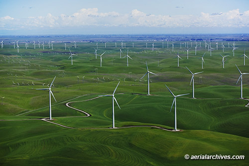 © aerialarchives.com aerial photograph Shilo Wind Power Plant Solano California AHLB7595 BMRT89