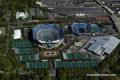 © aerialarchives.com  aerial photograph, Arthur Ashe Stadium,National Tennis Center, Queens, New York,
AHLB7582 C0Y235