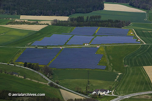Aerial Photograph Solar Farming Bavaria