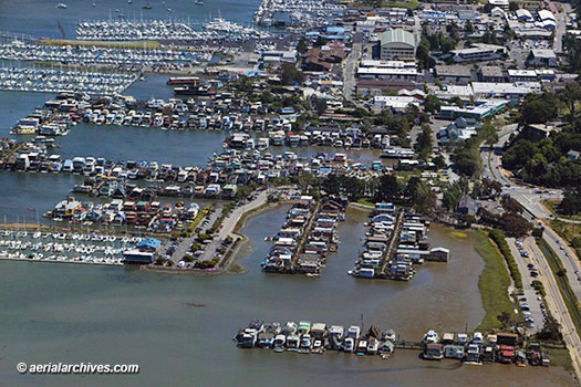 © aerialarchives.com Sausalito houseboats,
AHLB7880.jpg,  