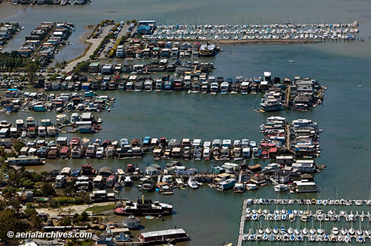 © aerialarchives.com Sausalito houseboats,
AHLB7882.jpg,  