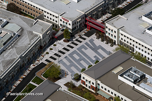 aerial photograph Facebook headquarters