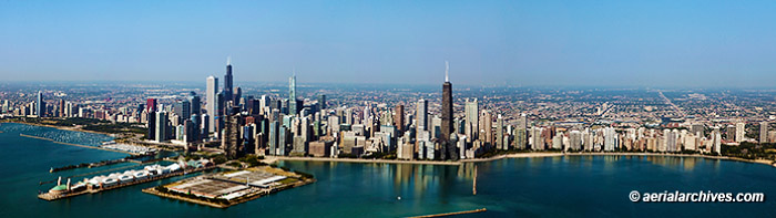panoramic aerial photograph Chicago, Illinois,  AHLB9321, © aerialarchives.com