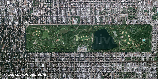 aerial map of Central Park New York City, AHLV2034
