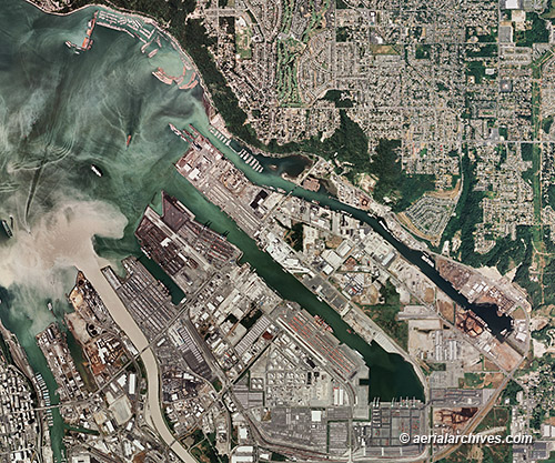 Tacoma Harbor aerial photo map © aerialarchives.com erosion sediment river AHLV2092 BBXNMC