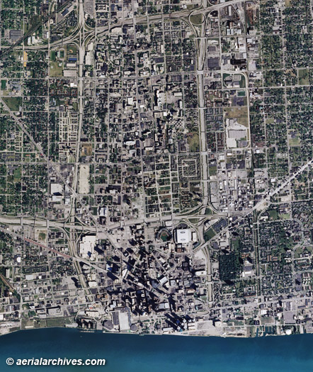 © aerialarchives.com Detroit, Michigan, aerial map, BGNPMY.
AHLV3054