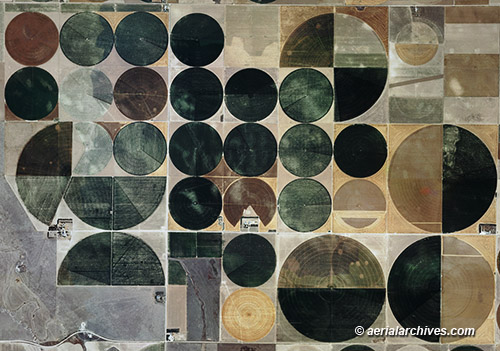 © aerialarchives.com  aerial map pivot irrigation circles, Kansas AHLB3209 BP2THN
