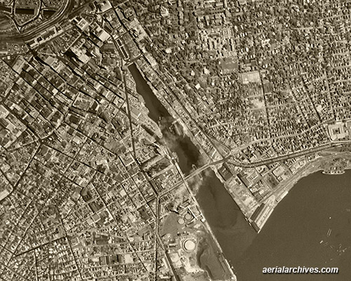 historical aerial photograph Providence Rhode Island AHLV3323