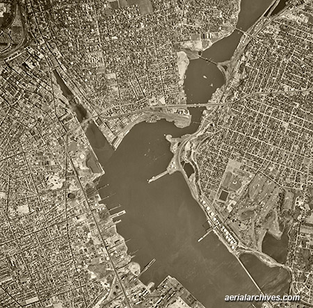 historical aerial photograph Providence Rhode Island AHLV3325