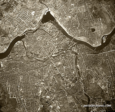 historical aerial photograph Lowell Massachusetts AHLV3381